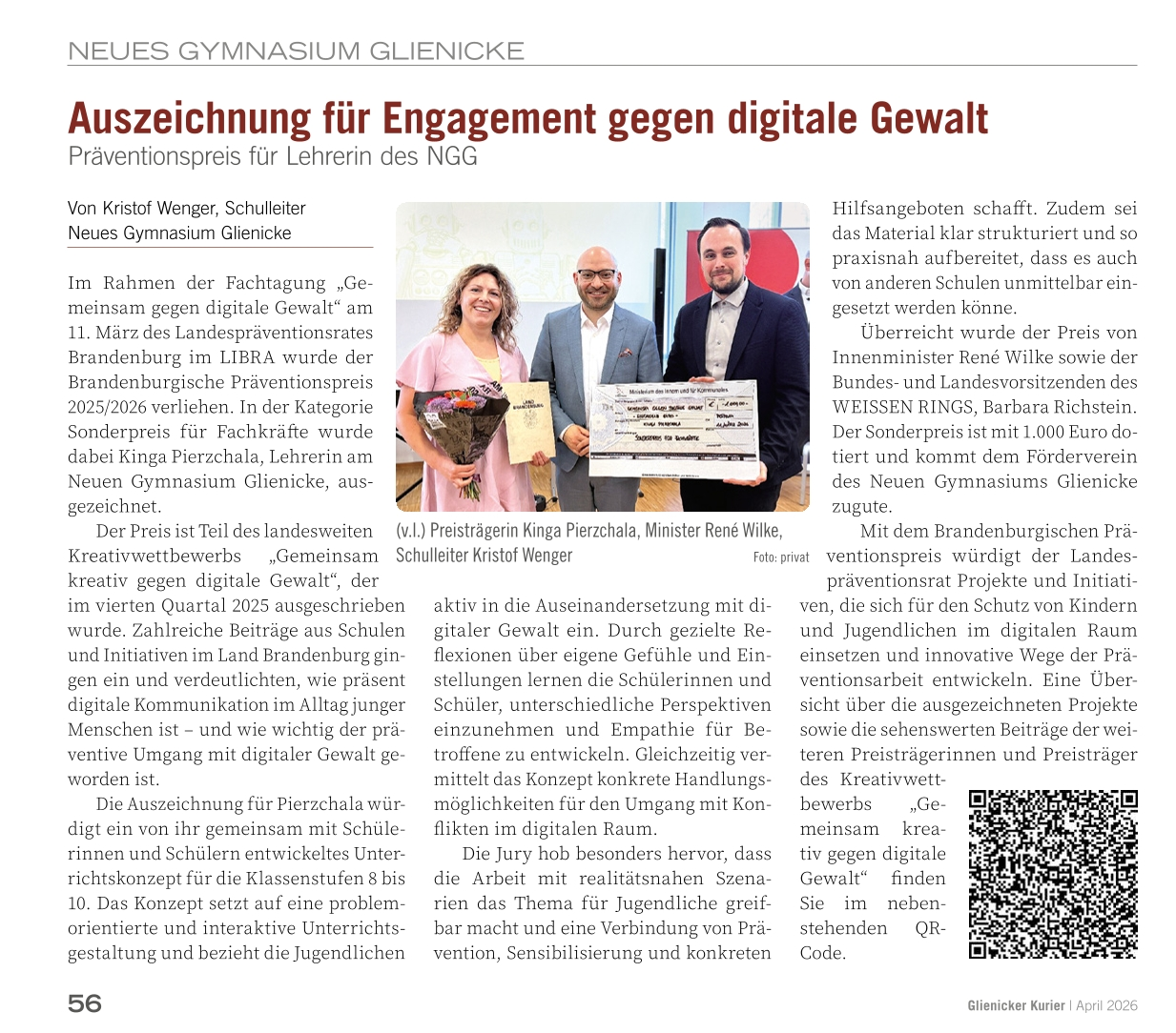 Auszeichnung für Engagement gegen digitale Gewalt